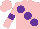 Silk - Pink, large Purple spots and armlets