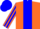 Silk - Orange, Blue stripe, Striped sleeves, blue cap
