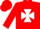 Silk - Red, White maltese cross