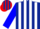 Silk - Dark Blue, Red and White Stripes, Blue Sleeves