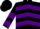 Silk - Black, Purple 'CR', Purple Chevrons on