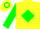 Silk - Yellow, Green Diamond Hoop, Green Diamond Hoop on Sleeves, Y
