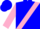 Silk - Blue, blue 'W' on pink sash on back, pink sleeves