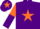 Silk - Purple, Orange star, Orange and Purple halved sleeves, Purple cap, Orange star