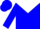 Silk - Blue, White Hexagon Framed 'W', Multi-Colored Striped Yoke, Multi-Colored Stri