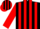 Silk - Black, Red Circled 'C C', Red Stripes on Sleeves, R