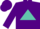 Silk - Purple, Turquoise Triangle in White T