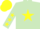 Silk - LIGHT GREEN, yellow star, yellow stars on sleeves, yellow cap