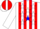 Silk - White, Red Stripes, White Stars in Blue Panel, Red Bars on White Sleeves,