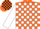 Silk - Neon orange, black and white blocks on sleeves, n