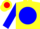 Silk - Yellow, red arrow on blue disc, red and blue sleeves