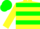 Silk - Yellow, Green Hoops, Green Bars on Yellow Sleeves, Green Cap