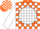 Silk - Orange, White disc, Orange 'CF', White Blocks on Sleeves