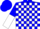 Silk - Blue and White Blocks, Blue and White Halved Sleeve