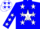 Silk - Blue, Red 'M' on White Star, Blue and White Stars