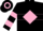 Silk - Black, Hot Pink Diamond Hoop, Pin