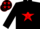 Silk - Black, Red Star, Black Stars on R