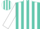 Silk - Turquoise, white wagon wheel emblem, white stripes on sleeves