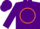 Silk - Purple, Fluorescent Orange Circle and