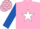 Silk - Pink, White star, Royal Blue sleeves, Royal Blue cap, White stars