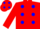 Silk - Red, Blue spots, Red sleeves, Red cap, Blue spots