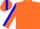 Silk - ORANGE, orange 'C' on blue diamond, orange diamond stripe on blue sleeve