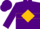Silk - Purple, Gold Diamond Frame and 'M', Purple Sleeves, Gold Diamond Hoop, Purple Cap