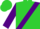 Silk - Lime Green, Purple Sash, Purple sleeves