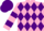 Silk - PINK & PURPLE DIAMONDS, hooped sleeves, purple cap