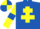 Silk - Royal blue, yellow cross of lorraine, yellow sleeves, royal blue armlets, yellow and royal blue quartered cap