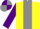 Silk - Yellow, Grey stripe,Purple sleeves, Purple & Grey quartered cap