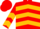Silk - RED, Gold Chevrons, Gold Chevrons on Red