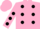 Silk - Hot pink, black spots, black c