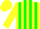 Silk - Yellow, green stripes, yellow cap