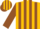 Silk - Gold, Brown Soaring Eagle Emblem, Brown Stripes on Sleeves, Gold Ca