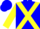 Silk - Blue, yellow 'SC' and cross belts, yellow sleeves, blue