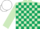 Silk - Light green, dark green blocks, white cap