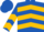 Silk - Royal Blue, Gold Inverted Chevrons, Royal Bl