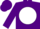 Silk - Purple, purple 'D' on white disc, purple cap
