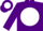 Silk - PURPLE, Purple 'H' on White disc, White