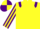 Silk - Yellow, purple epaulets, purple and yellow striped sleeves, quartered cap