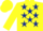 Silk - Yellow, Dark Blue stars, Yellow sleeves and cap