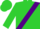 Silk - Lime Green, Purple Sash, Purple Sleeve