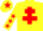 Silk - Yellow, Red Cross of Lorraine, Yellow sleeves, Red stars, Yellow cap, Red star