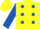 Silk - Yellow, Royal Blue spots and sleeves, Yellow cap