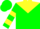 Silk - Green, yellow yoke, yellow bars on sleeves, green cap