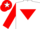 Silk - WHITE, red inverted triangle & sleeves, red cap, white star