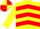 Silk - Yellow, red chevrons, yellow sleeves, quartered cap