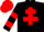 Silk - Black, Red Cross of Lorraine, hooped sleeves, Red cap