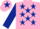 Silk - Pink, Dark Blue stars, sleeves and star on cap